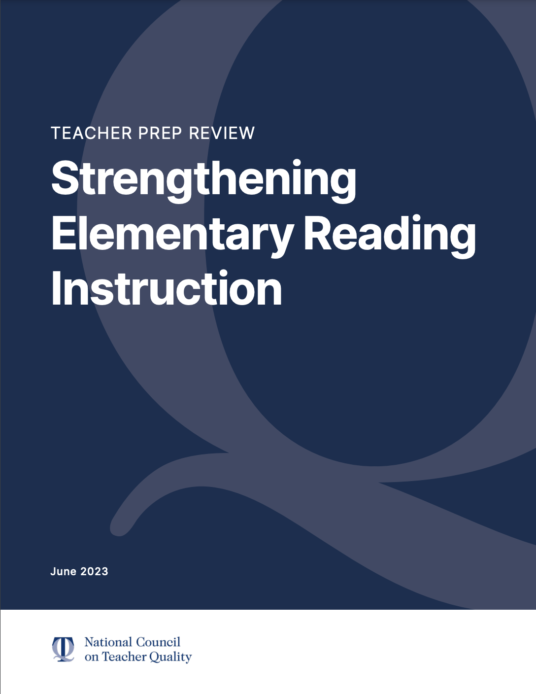 TEACHER PREP REVIEW: STRENGTHENING ELEMENTARY READING INSTRUCTION